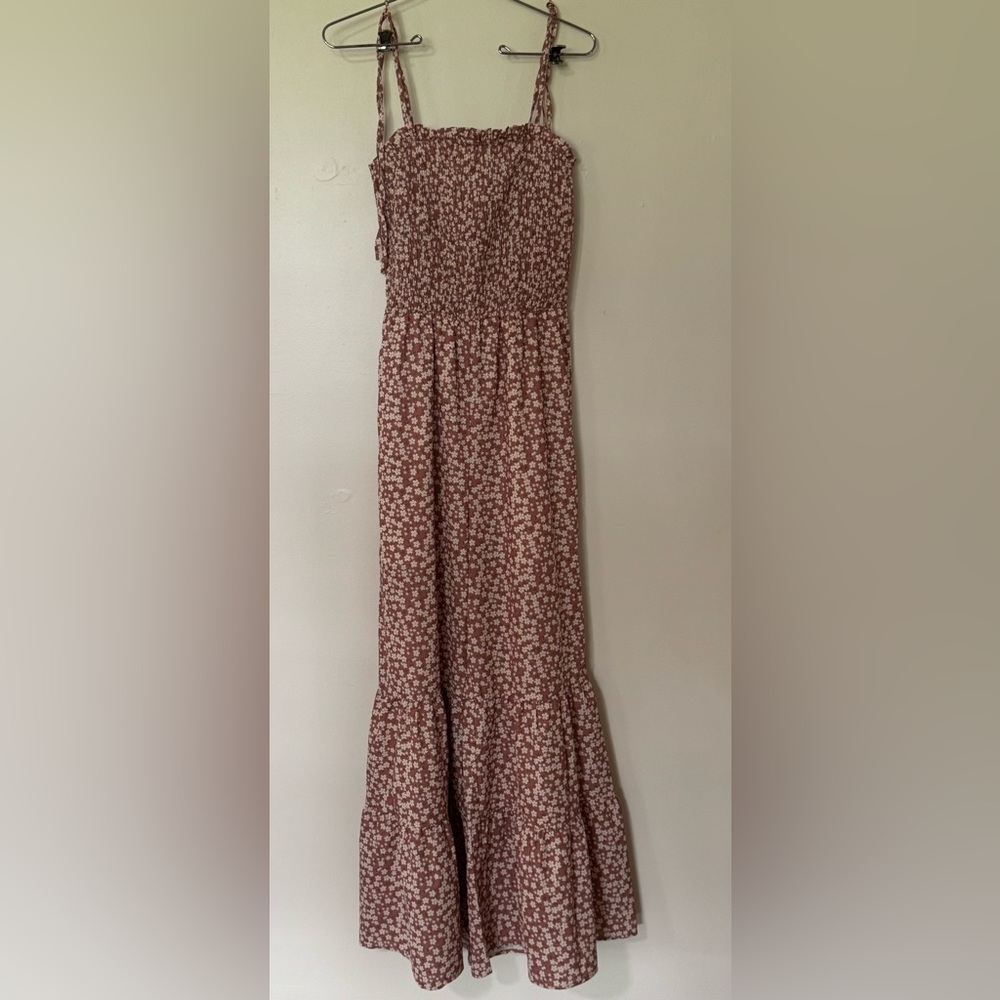 Romper - Dusty Rose with White Flowers
